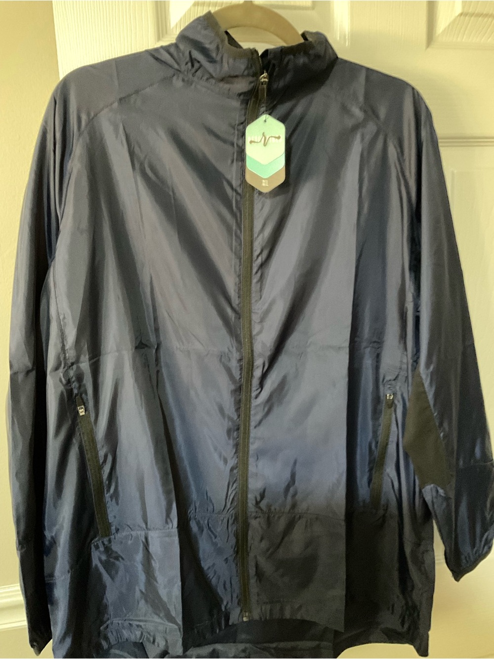 NWT LuLaRoe XL Lightweight Navy Windbreaker Jacket - Zip Front
